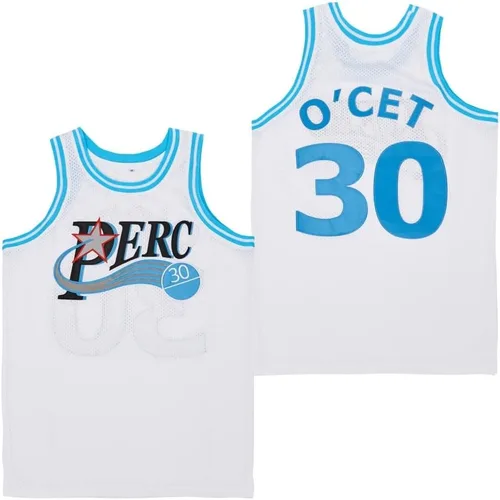 Miniatura 4 de PERC30 Camiseta de baloncesto de la película Perc O'Cet #30 para hombre con costuras S-XXXL