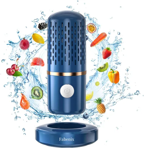 Limpiador de frutas y verduras, máquina limpiadora de frutas y verduras, purificador de alimentos inalámbrico USB, dispositivo limpiador para lavar
