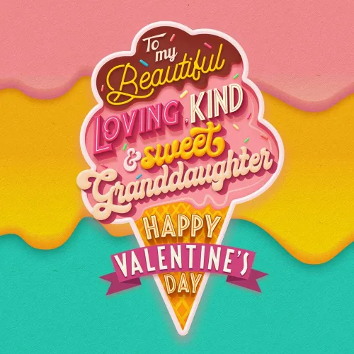Miniatura 6 de Prime Greetings Tarjeta del día de San Valentín para nieta, fabricada en Estados Unidos, ecológica, tarjeta gruesa con sobre de primera calidad de 5