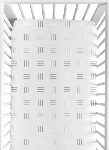Miniatura 9 de Sweet Jojo Designs Azul oscuro Boho Mudcloth Sábana bajera para cuna para niño o niña, cama de bebé, cuarto de bebé, color azul pizarra y blanco