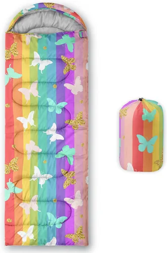 Miniatura 15 de QOOMO - Saco de Dormir para Acampar, para 3 Estaciones, Clima Cálido y Fresco, Ligero, Resistente al Agua, para Adultos y Niños, Equipo de Camping