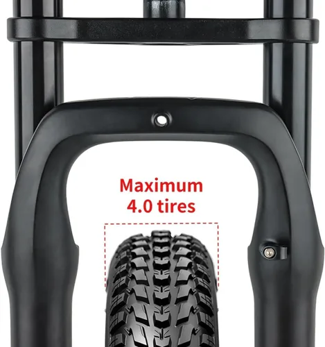 Miniatura 6 de Snow Beach Bike Suspension Tenedor de 20 pulgadas 4.0 Neumáticos Fat Air Forks Travel 5.512 in, 1-1/8inch Steerer Bike Horquillas Spread 5.315 in