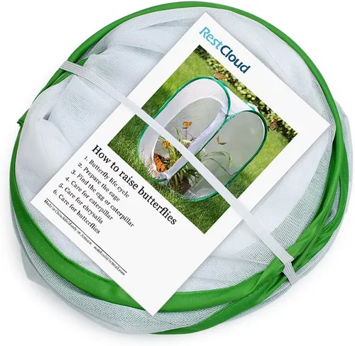 Miniatura 5 de RESTCLOUD Jaula de hábitat para insectos y mariposas con protección de cremallera de 24 pulgadas de alto