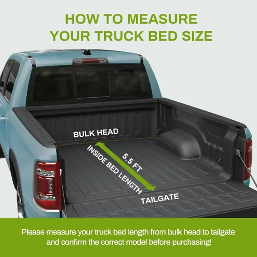 Miniatura 3 de AUTOSAVER88 Cubierta Tonneau suave de cuatro pliegues para caja de camioneta compatible con Ford F-150 F150 2015-2026 (excepto serie Raptor) caja