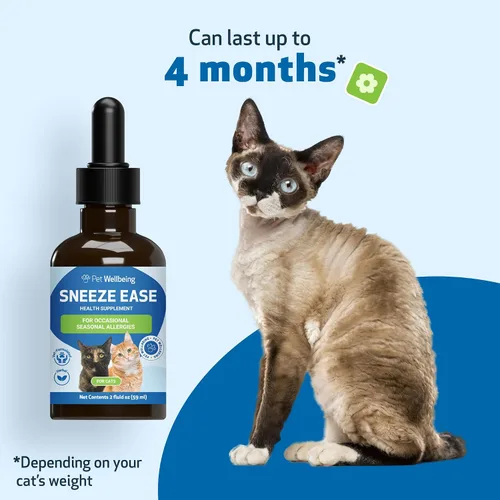 Miniatura 3 de Pet Wellbeing Estornudar para gatos - Estornudos ocasionales, alergias estacionales, molestias en la nariz y los ojos, ojos y ortigas, suplemento