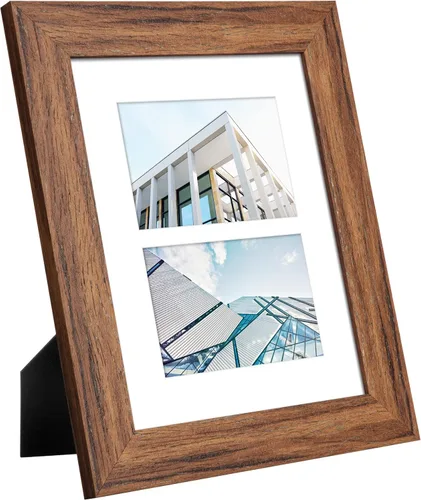 Miniatura 470 de Marcos de Fotos Collage de 13.5X15.5 con 7 Aberturas para Fotos de 4X6, Marco de Fotos Múltiples con Paspartú para Decoración de Pared, Grano
