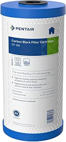 Miniatura 8 de Pentair Pentek EP-20BB Filtro de Agua de Carbón Big Blue, 20 Pulgadas, Cartucho de Repuesto de Bloque de Carbón para Toda la Casa con Filtro
