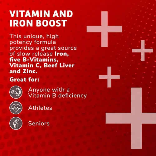 Miniatura 3 de De La Cruz Glóbulo Rojo Multivitamínico con Vitamina C de Alta Potencia, Zinc y Vitaminas B para Hombres y Mujeres, 60 Tabletas, Tarro.