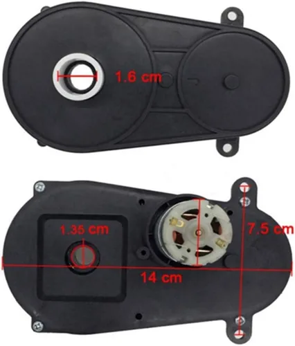 weelye RS380 12V Motor de dirección para coche de control remoto, caja de cambios de dirección de coche eléctrico para niños con motor, niños paseo