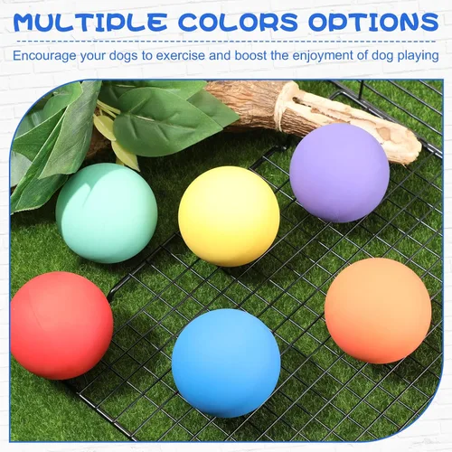 Miniatura 7 de Hiboom Paquete de 15 pelotas de tenis de goma natural para perros que atrapan mascotas, pelotas para entrenamiento de búsqueda de mascotas de 2.4