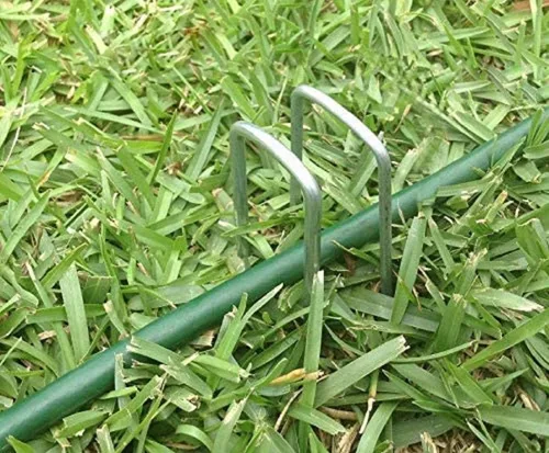 Miniatura 3 de AAGUT Grapas de jardín para jardín Estacas de manguera de goteo galvanizadas de 6 pulgadas