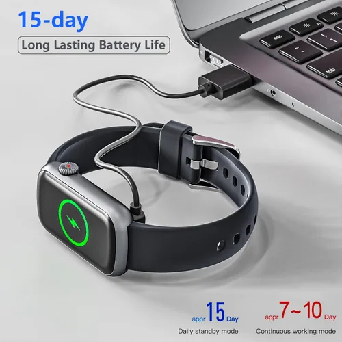Miniatura 7 de FITVII Slim - Rastreador de actividad física con oxígeno en sangre, presión arterial, monitoreo de frecuencia cardíaca y sueño 24/7, rastreadores