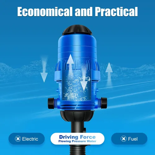 Miniatura 6 de Bomba dosificadora ajustable del inyector del fertilizante, inyector líquido proporcional accionado por agua 20–2500 L/H, relación de 0.4–4%, 3/4