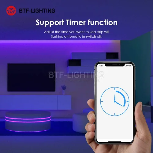Miniatura 4 de BTF-LIGHTING WS2812B WS2811 1903 controlador Bluetooth SP601E con micrófono incorporado, música, doble salida de señal para tira de luces LED