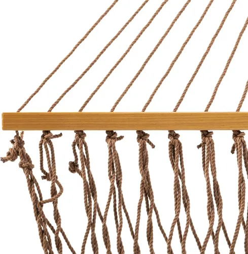 Miniatura 3 de Original Pawleys Island Hamaca de cuerda DuraCord marrón antiguo de lujo, 13 pies x 60 pulgadas, 2 personas, capacidad de 450 libras, barra