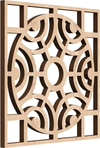 Miniatura 35 de Walton Paneles de pared decorativos de madera con calado, pequeños, 11 3/8 pulgadas de ancho x 11 3/8 pulgadas de alto x 1/4 pulgadas de alto, nogal