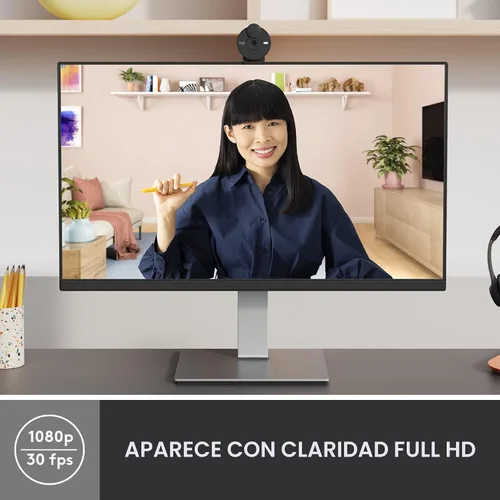 Miniatura 2 de Logitech Brio 301 Cámara Web Full HD con Obturador de Privacidad, Micrófono de Reducción de Ruido, USB-C, Certificada para Zoom, Microsoft Teams