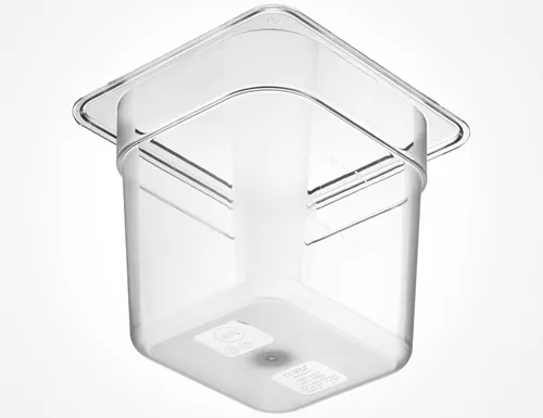 Miniatura 9 de CURTA Paquete de 6 sartenes de policarbonato NSF de 1/6 pulgadas de profundidad Recipiente transparente apto para lavavajillas y congelador