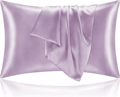 Miniatura 21 de Bedelite Funda de almohada de satén para el cuerpo, súper suave y refrescante, para el cabello y la piel, transpirable, sedosa y larga, 20 x 54 Rosa