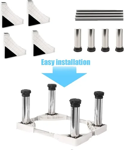 Miniatura 5 de Soportes para lavadora y secadora, base de soporte para lavadora, base ajustable para electrodomésticos, carga máxima, 770 libras/771.6 lbs