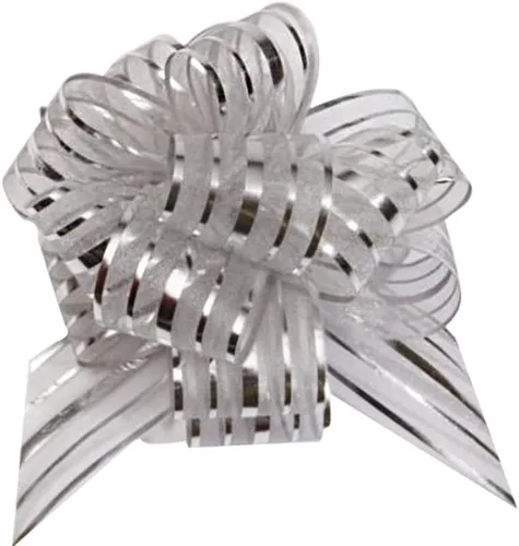 Miniatura 10 de FQTANJU Lazo decorativo, grande, organza, 6 pulgadas, 5 piezas (blanco)