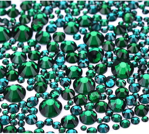 Miniatura 13 de 3456 piezas de cuentas de vidrio con respaldo plano, diamantes y gemas para arte de uñas, 6 tamaños ss4~ss12 Amatista