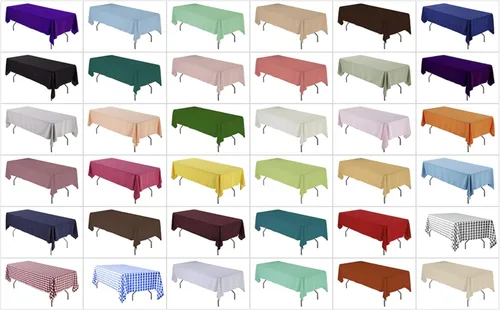 Miniatura 4 de AK TRADING CO. Mantel rectangular de poliéster de 60 x 102 pulgadas, fabricado en Estados Unidos, resistente a las arrugas, ignífugo, duradero