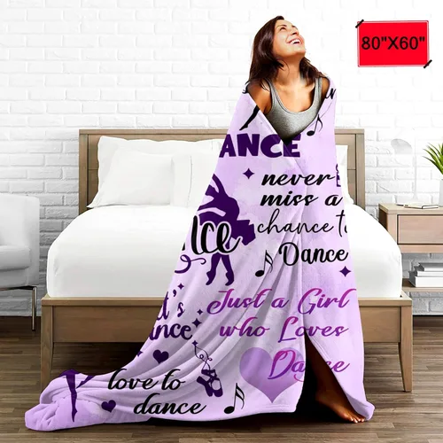 Miniatura 6 de Mantas de regalo para bailarines, vida de baile, mantas de franela y forro polar para sofá, cama, oficina, para todas las estaciones, 50 x 40