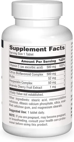 Miniatura 3 de Source Naturals C-B-R - Vitamina C, Complejo Bioflavonoide Para Protección Antioxidante - 250 Tabletas