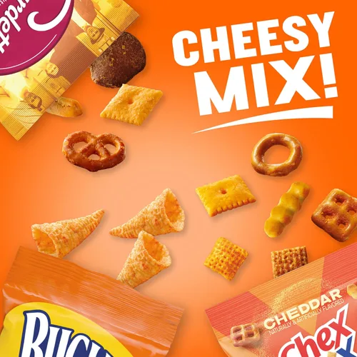 Miniatura 4 de Cheesy Mix Paquete variado de aperitivos, Chex Mix Cheddar, Bugles Nacho Cheese, Gardetto's Aged Cheddar, 20 unidades, 28.875 oz