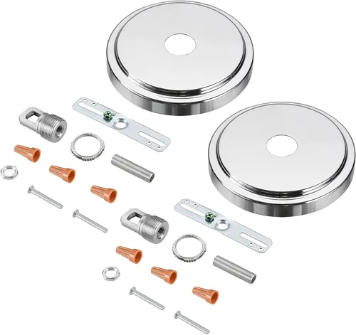 Miniatura 13 de Aspen Creative 21508-11 - Kit de lámpara de araña de transición y toldo con bucle para cuello, bronce aceitado, diámetro de 5-1/2 pulgadas, orificio