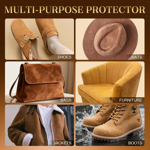 Miniatura 5 de Spray protector de ante y nobuk (5.07 onzas), protector de zapatos en aerosol, protección impermeable contra la lluvia y las manchas, spray