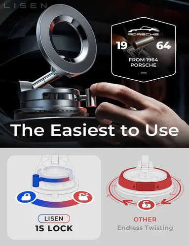 Miniatura 5 de LISEN Magsafe - Soporte de teléfono magnético para aspiradora de automóvil, accesorios de teléfono para mujeres, hombres, jeep, BMW, kits de regalo