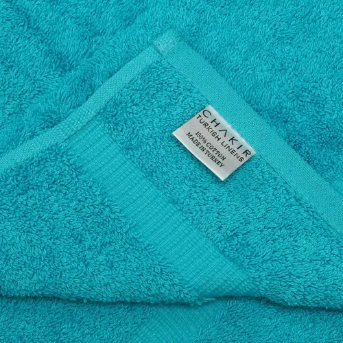 Miniatura 3 de Chakir Turkish Linens - Toallas turcas de alta calidad 100% algodón para baño, 13 x 13 pulgadas (6 toallas pequeñas, aguamarina)