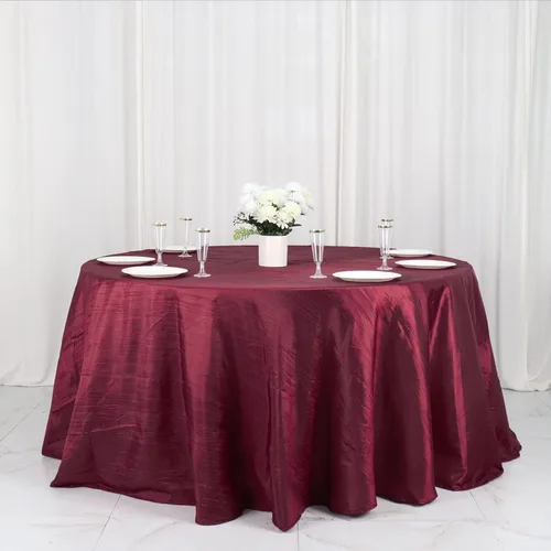 Miniatura 30 de Tableclothsfactory Mantel rectangular de tafetán arrugado de acordeón azul polvoriento, de 60 x 102 pulgadas, perfecto para ceremonias de boda