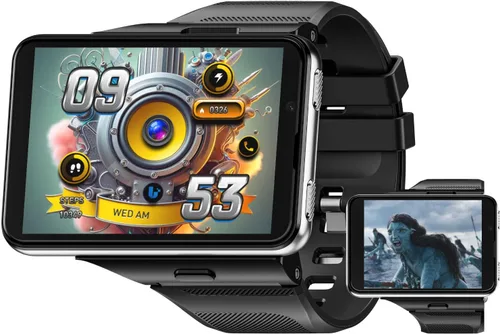 Miniatura 9 de LOKMAT Reloj inteligente con tarjeta SIM 4G de pantalla grande de 2.88 pulgadas, reloj inteligente Android 11 con llamada telefónica, cámaras duales