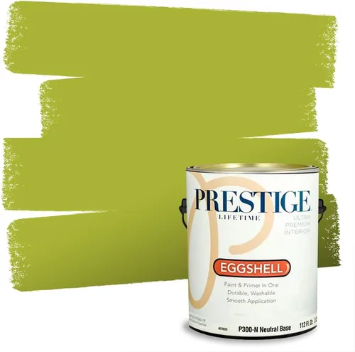 Miniatura 136 de PRESTIGE Pinturas Pintura interior e imprimación en uno, 1 galón, cáscara de huevo, aventura