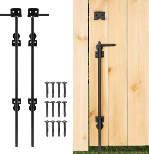 Miniatura 11 de 12" Tornillo de Bastón Pesado de Caída para Puerta, Pestillo de Suelo para Puerta para Cercas de Madera Puertas de Metal, Tope de Puerta de Metal 1