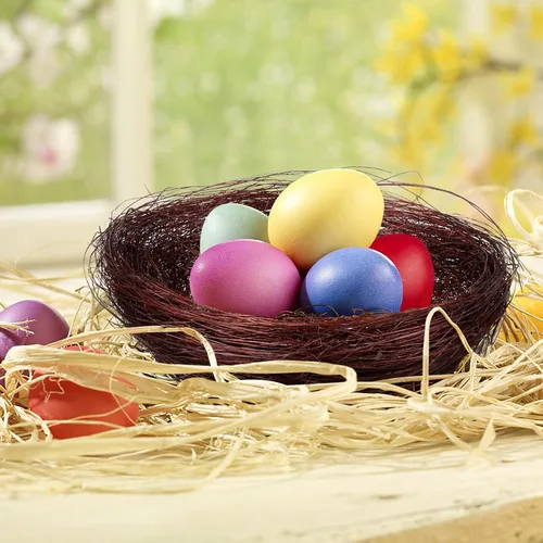 Miniatura 6 de Hemoton 10 piezas de ratán para pájaros hechos a mano, nido de pájaros secos, casa para exteriores, jardín, patio, hogar, fiesta, decoración de boda