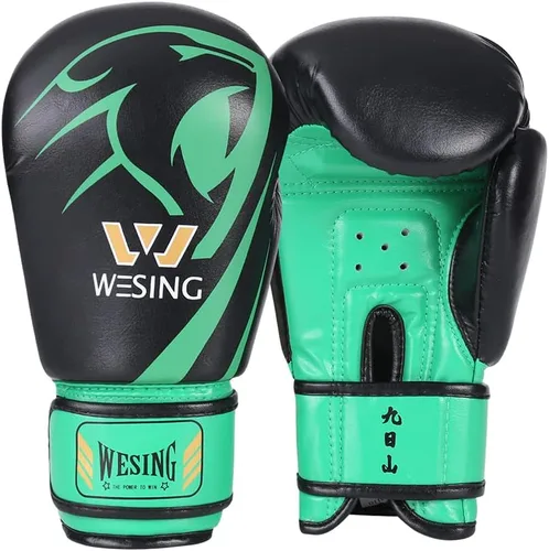 Miniatura 11 de Wesing - Guantes de boxeo profesionales para hombres y mujeres, guantes de boxeo para kickboxing, guantes de entrenamiento para adultos y niños Azul
