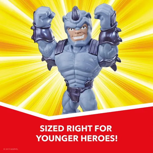 Miniatura 5 de Playskool Heroes Mega Mighties Marvel Super Hero Adventures Web Warriors Paquete de 3, Spider-Man, Kid Arácnido, Rinoceronte de Marvel, figuras