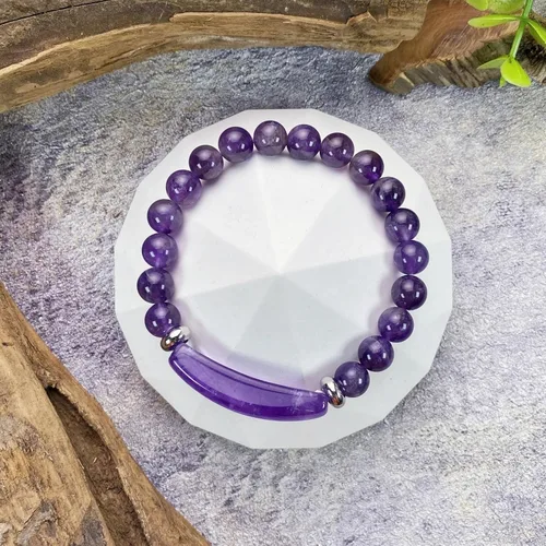 Miniatura 2 de EDEN'S CALL Pulsera elástica de cuentas de cristal curativo de 0.315 in para mujer