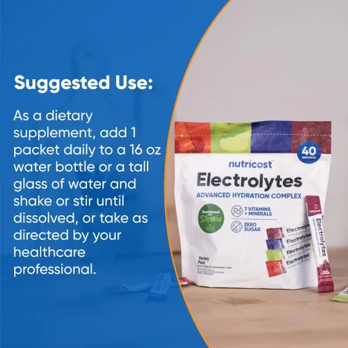 Miniatura 7 de Nutricost Complejo de electrolitos, paquete de variedad con sabor, 40 sobres - Complejo de hidratación avanzada