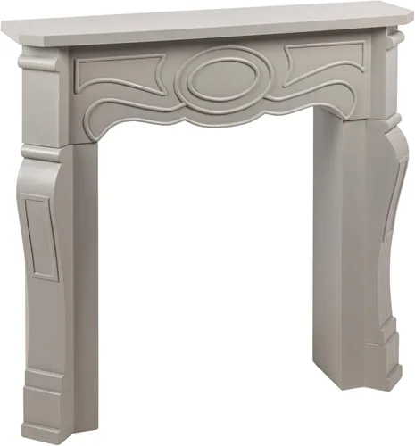 Miniatura 8 de Creative Co-Op Pequeña chimenea decorativa victoriana, blanca pintable plana Blanco