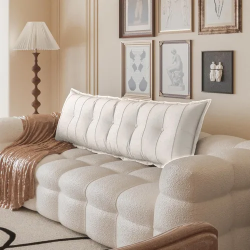 Miniatura 8 de Johnear Almohada para cabecero, almohadas de lectura grandes para sentarse en la cama para adultos, cojín para respaldo, almohada de apoyo