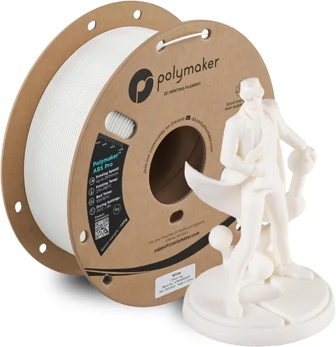 Miniatura 10 de Polymaker Filamento ABS Pro para impresora 3D de 0.069 pulgadas, color negro, ABS de grado de ingeniería de 2.2 lbs con alta resistencia al calor