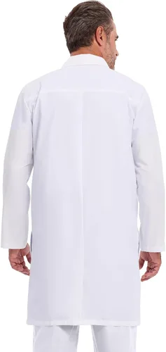 Miniatura 4 de Dickies 83403 - Abrigo de laboratorio unisex con cierre frontal de botón de 40 pulgadas para hombre y mujer, con 3 bolsillos, 83403