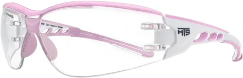 Miniatura 9 de HTS HUNTERSKY Gafas de seguridad de tiro envolventes U6 transparentes, antiniebla y antiarañazos, ligeras y súper flexibles con ANSI Z87.1 Rosa