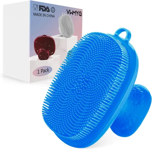 Miniatura 15 de Cepillo facial de silicona para hombres, cepillo de limpieza facial de silicona, cepillo de lavado facial de silicona manual impermeable, limpieza