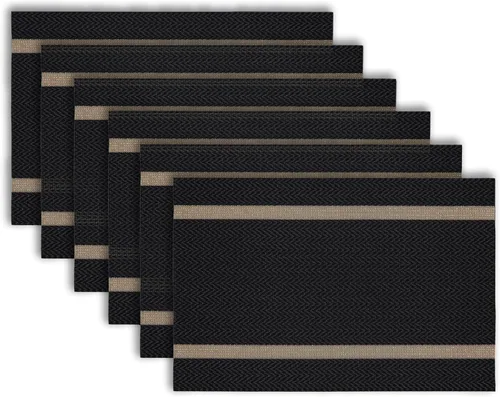 Juego de 6 manteles individuales de 12 x 18 pulgadas resistentes al calor para mesa de comedor para 6 decoración de cocina y comedor, estilo